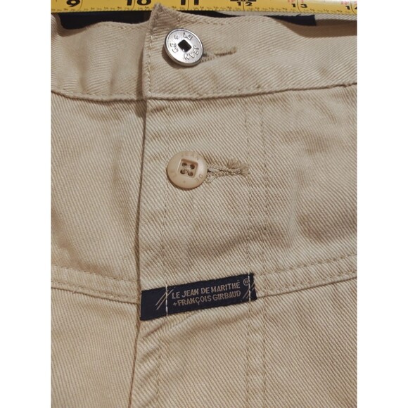 Vtg Marithe Francois Girbaud Jean Shorts Mens Size 40 Beige Denim Baggy Hip Hop - Picture 5 of 10